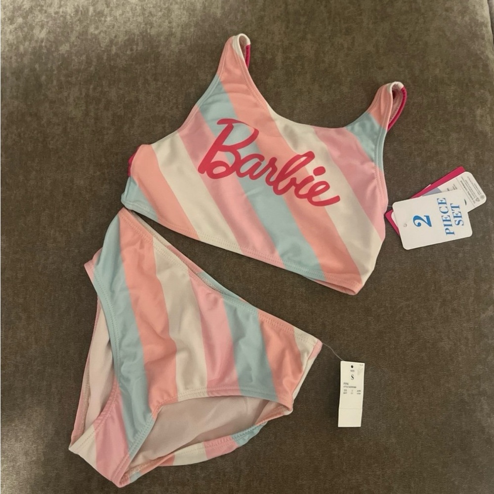 Barbie Pastel Striped Swimwear